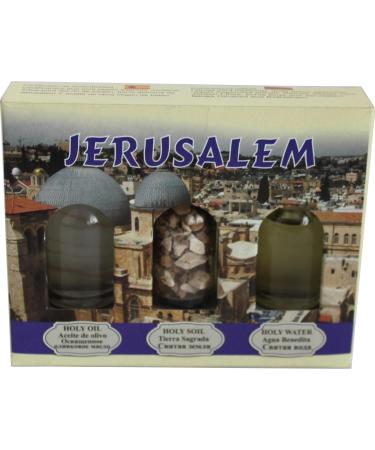 Holylandmarket - Dead Sea anointing Oils Jerusalem Religious Samples - Church of The Holy Sepulcher (11x8.5x2 cm or 4.3x3.4x0.8)