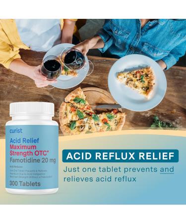 Curist Famotidine 20mg Bulk 2 Pack (600 Count Tablets) Acid Reflux Medicine for Heartburn Relief - OTC Maximum Strength Stomach Acid Reducer - Acid Relief Tablets for Indigestion Heartburn Relief - Buy Online on GoSupps.com