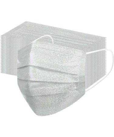 50pc Stylish Bronzing Reflective 3 Ply Disposable_Face_Mask for Men Women Use - Buy Online on GoSupps.com