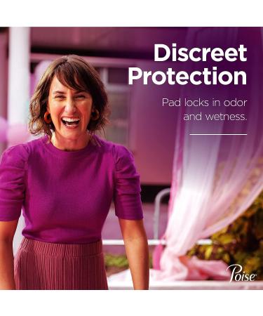 Poise Incontinence Pads, Moderate Absorbency, Long, 60 Count (4 Packs of 15) | Total 240 Pads - Buy Online on GoSupps.com