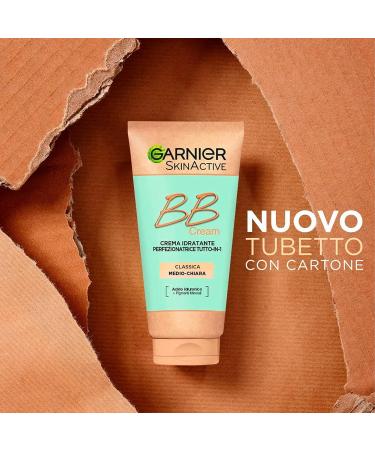 Garnier SkinActive BB Cream Perfecting Face Moisturizer All in 1 SPF25 Medium Light Shade + Anti-Aging Liquid Concealer - Color 02 Nude with Sponge Applicator - Buy Online on GoSupps.com