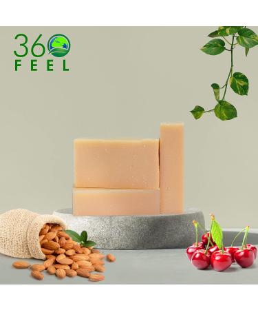 Cherry Almond Shampoo Bar Soap | Itchy & Dry Scalp Treatment | Natural & Vegan Hair Care | TSA Approved | Ideal for Hair Body & Beard - Buy Online on GoSupps.com