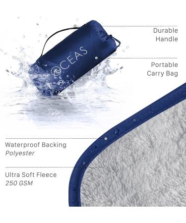 Oceas Outdoor Waterproof Stadium Blanket - Thicker Windproof Blanket for Camping, Sporting Events, Picnics - 100% Waterproof Insulated Foldable Blanket - Blue - Buy Online on GoSupps.com