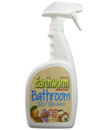 Earthworm Bathroom Tub & Tile Cleaner - Natural Enzymes, Safer for Family, Environmentally Responsible, Fragrance Free Spray - 22 oz 22 Fl Oz (Pack of 1)