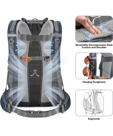 Maelstrom Waterproof Hiking Backpack 40L/50L with Rain Cover - Lightweight Camping Daypack for Travel - Blue - Buy Online on GoSupps.com