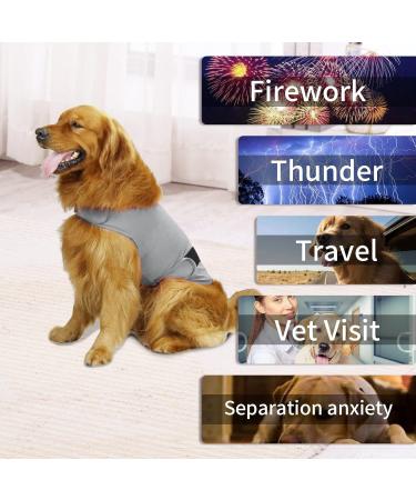 Ruiqas Anxiety Coat for Dogs | Lightweight Calming Jacket & Wrap Vest for Anxious Pets | Soothing Comfort in Light Grey XXL - Buy Online on GoSupps.com