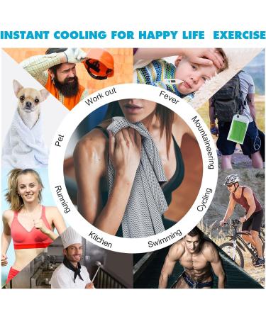 20 Packs Cooling Towel 40 x 12 Inch Ice Towel Microfiber Sports Towel Breathable Chilly Towel with Bag Wet Towel for Neck Men Women Stay Cool Yoga Gym Golf Workout Travel Camping Beach Accessories - Buy Online on GoSupps.com