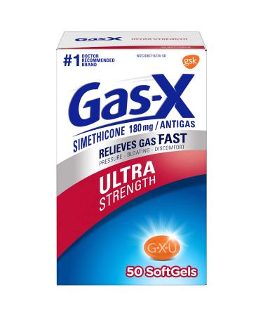 Gas-X Ultra Strength Gas Relief Softgels with Simethicone 180 mg - 50 Count