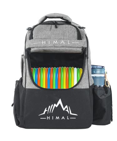 HIMAL HIMAL Disc Golf Bag with Large Capacity, Durable Disc Golf Backpack Holds 18+ Disc,and mutiple pockets Grey