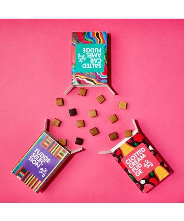 Josh & Jim's Fudge Selection Pack Clotted Cream Fudge Caramel Sea Salt Fudge Fudge Selection Variety Multipack Traditional British Recipe Suitable For Vegetarians 3x150g - Buy Online on GoSupps.com