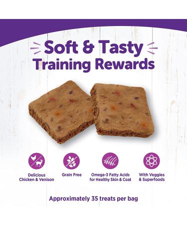 Wellness Wellbites Grain-Free Soft Dog Treats - Chicken & Venison, 6 oz - Buy Online on GoSupps.com