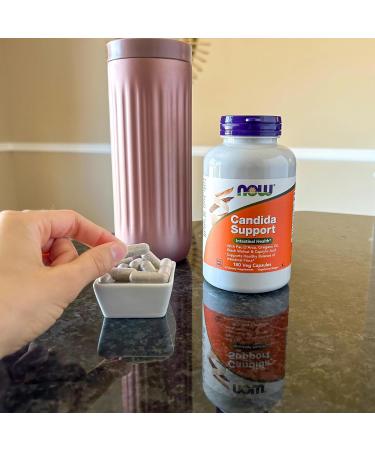 NOW Supplements Bacillus Support with Pau D'Arco Oregano Oil Black Walnut & Caprylic Acid 90 Veg Capsules - Buy Online on GoSupps.com