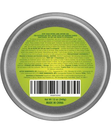 Buy Mosquito Guard 12oz Citronella Candle - 35 Hour Outdoor Mosquito Repellent - Natural Bug Control for Patio & Indoors - Best International Shipping - Buy Online on GoSupps.com