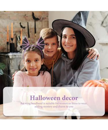 minkissy Bat Headbands Halloween Cosplay Headpieces Bat Wing Hair Hoop Halloween Cosplay Costume for Women Girls Purple - Buy Online on GoSupps.com