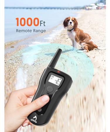 Patpet Rechargeable Dog Training Collar - 1000Ft Remote Range - 3 Training Modes - Black - Buy Online on GoSupps.com