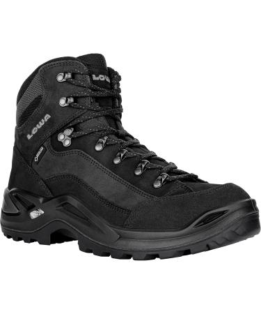 LOWA Renegade GTX MID Unisex Hiking Boots - Outdoor Gore-Tex Size 44 EU Black - International Shipping Available - Buy Online on GoSupps.com