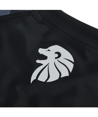 HUGE SPORTS Men's Short Sleeve Splice Rashguard Shirt - Swim & Surf Vest XXL Lion - International Shipping Available - Buy Online on GoSupps.com