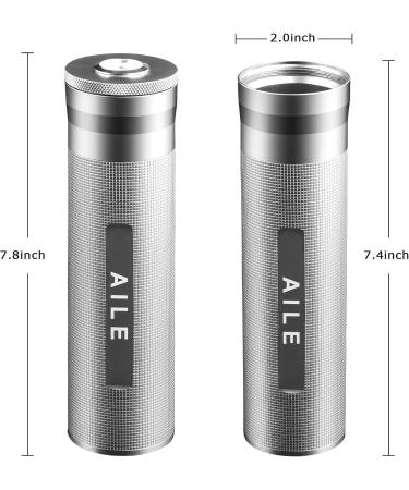 AILE Stainless Cigar humidor Travel Cigar case Silver Travel Cigar case Tube for 3 to 4 Cigars Portable Cigar case Cigar Hygrometer Gift for man - Buy Online on GoSupps.com