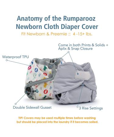 Kanga Care Rumparooz Newborn Cloth Diaper Cover Snap | Nautical, 4-15 lbs - Buy Online on GoSupps.com
