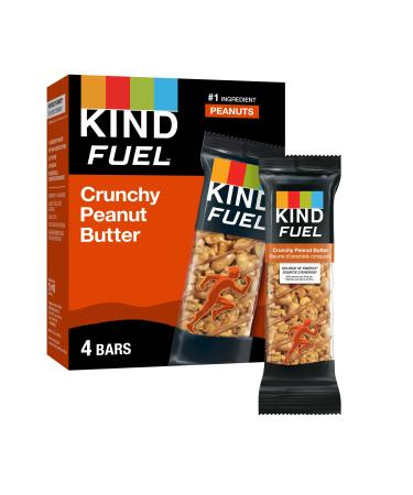 KIND Fuel Bars Crunchy Peanut Butter 50 Gram Bars (4 Pack) 12g Protein Gluten Free Crunchy Peanut Butter 4 Count (Pack of 1)