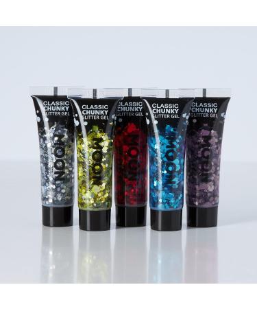 Moon Glitter Copper Bronze Chunky Glitter Gel - 12ml | Face & Body Cosmetics for Festivals - Face Paint, Body Art, Hair, Nails - Buy Online on GoSupps.com