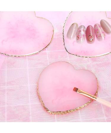 Molain Nail Art Palette - Golden Edge Resin Holder - Heart Shape Cosmetic Mixing Tools - Buy Online on GoSupps.com