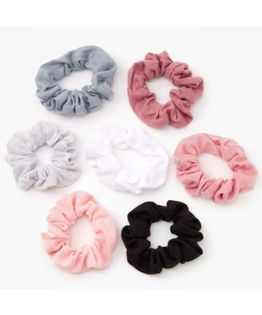 CLAIRE'S Small Ballet Hair Scrunchie | Soft  Cute No Damage Scrunchies  Mixed Colors Gray White Hair Accessories - 7 Pieces
