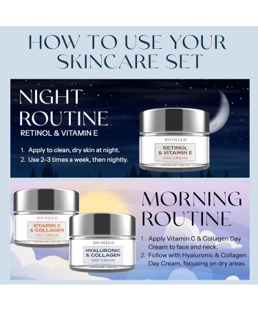 Face Moisturizer Day Cream Set - Dermatologist Tested Anti Aging Korean Skin Care - For Firm Smooth Plump and Hydrated Skin - Vegan Clean Beauty Cruelty Free- Pack of 3 3 Day Creams (Morning Noon Night) - Buy Online on GoSupps.com