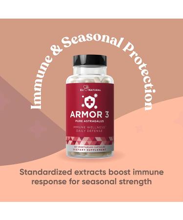 Armor 3 Astragalus Pure 1000mg Capsules - Immune System & Stress Support - Buy Online on GoSupps.com