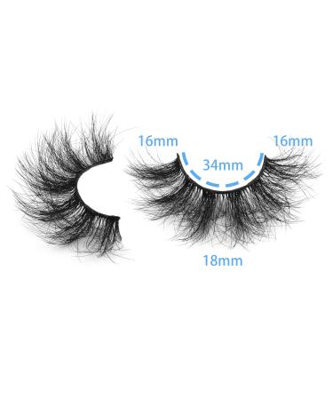 Fanxiton 5 Pairs 18mm Fluffy Mink Eyelashes - Natural and Dramatic Faux 5D Volume Lashes - Buy Online on GoSupps.com