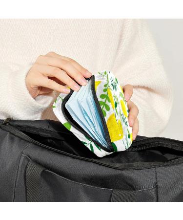 Yellow Lemon Sanitary Napkin Storage Bag | Feminine Menstrual Cup Pouch | Nursing Pad Holder | Portable Period Bag for Women Teen Girls - Multi-colored - Buy Online on GoSupps.com