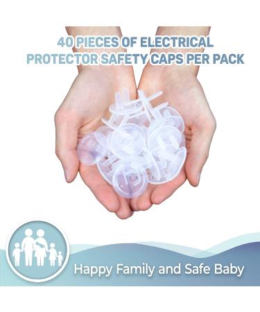 Budding Sprout Clear Outlet Protectors (40-Pack) Child-Proof Electrical Protector Safety Caps - Buy Online on GoSupps.com