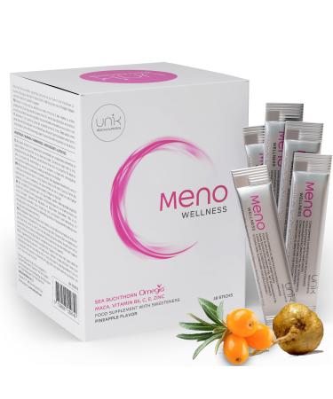 MENOPAUSE: Hot flashes Energy Hormonal balance Hydration | OMEGIA SEA OIL 1000 mg MACA 2400 mg ZINC VIT B6 C E | Premium LIBIX WOMEN: 28 sticks. Lab.Unik Health