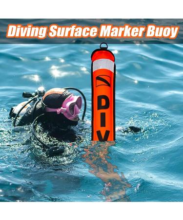 Pluzluce 5FT/6FT Dive SMB Surface Marker Buoy - High Visibility Safety Sausage for Underwater Diving - Buy Online on GoSupps.com