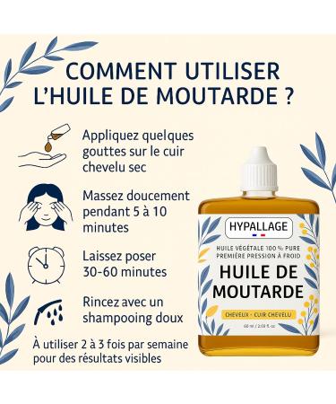  HYPALLAGE Hair Growth Mustard Oil Nourishing Hair Care Hair Growth Mustard Oil Bottled in France 60 ml - Buy Online on GoSupps.com