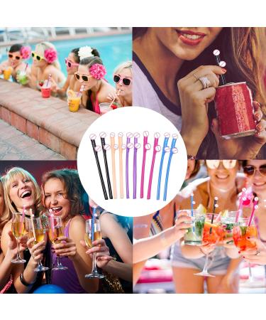 10PCS Bachelorette Party Straws Favors Decorations Reusable Bridal Shower Decorations Accessories for Adults Indoor Outdoor Naughty Bachelor Party Decor Supplies for Beach Swimming Pool Game - Buy Online on GoSupps.com