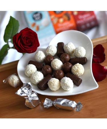 Feel FIT Protein Choco & Peanut Sugar Free Belgian Dark Chocolate Protein Pralines Sugar Free Protein Treats 17% Protein Gluten Free Snacks (4 x 83g) - Buy Online on GoSupps.com