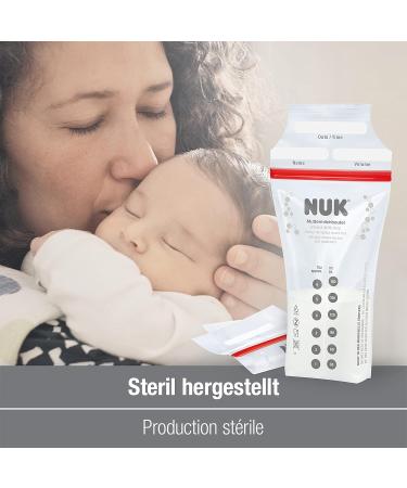 NUK Breast Milk Bags - Space-Saving Ready to Use 180ml 25 Transparent Bags for Effortless Storage - Buy Online on GoSupps.com