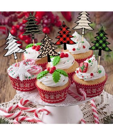 36 Pieces Christmas Cupcake Topper Picks Christmas Cake Decorations for Xmas Holiday Party Supplies(Pattern 8) Pattern 7 - Buy Online on GoSupps.com