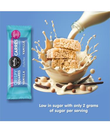 Healthy Crunch Rice Crispy Squares - Vanilla Flavor - Dairy-Free Gluten-Free Plant-Based Nut-Free Low-Sugar Vegan Non-GMO Kosher - 6 Pack - Buy Online on GoSupps.com