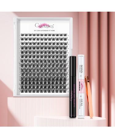 Crislashes DIY Lash Extension Kit with 168 PCS Cluster Lashes - Super Strong Bond, Applicator, and Reusable - Home Use - KIT 03 - Buy Online on GoSupps.com
