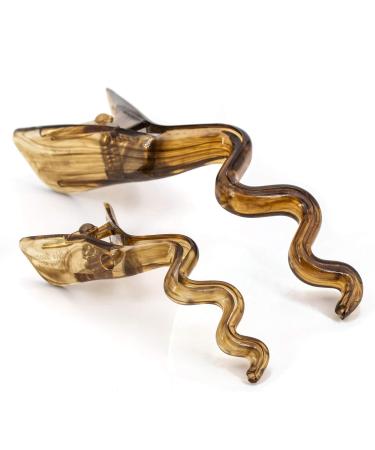 Mini Wave Hair Clip in Light Amber - Small (9cm) | Made in Germany | WeLoveBeads - International Shipping Available - Buy Online on GoSupps.com