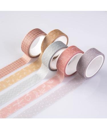 DIVERSEBEE Pastel Washi Tape Set - 5 Rolls Decorative Craft Tape for Scrapbooking, Journaling & Gift Wrapping (Forest) - Buy Online on GoSupps.com