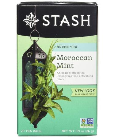Stash Moroccan Mint Green Tea - Caffeinated, Non-GMO, 120 Bags - Pack of 6 - Buy Online on GoSupps.com