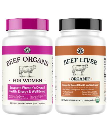 Left Coast Performance Beef Organ Supplement for Women + Organic Beef Liver Capsules - Organic Nutrient Dense Superfood for Overall Energy Health & Wellness - No Fillers Freeze Dried Supplements