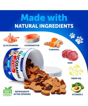 Glucosamine for Dogs - Advanced Hip and Joint Supplement for Dogs - Glucosamine Chondroitin for Dogs - Dog Joint Pain Relief - MSM - Support Dog Joint Supplement Health - 120 Chews 120 Chews Brown - Buy Online on GoSupps.com