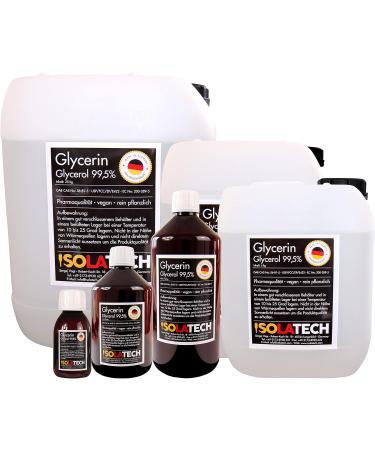 ISOLATECH Glycerine 99.5% - 100 ml - Pharmaceutical Grade - Made in Germany - 99.98% pure vegetable - Transparent liquid glycerol - 100 ml bottle (content 120 g) - Buy Online on GoSupps.com