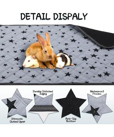 Namalu 4-Piece Reusable Guinea Pig Cage Fleece Mats | Absorbent & Slip-Resistant Pip Pads | Star Pattern (24x47 inches) - Perfect for Litter Training - Buy Online on GoSupps.com