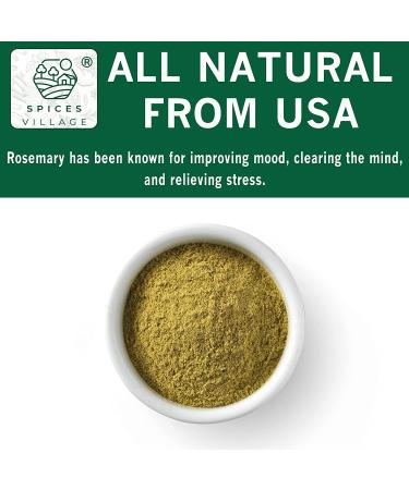 Spices Village Ground Rosemary 4 oz - Pure Mediterranean Seasoning | Cooking & Tea Spice - Kosher, Gluten Free, Vegan, Non GMO | Resealable Bulk Bag - Buy Online on GoSupps.com