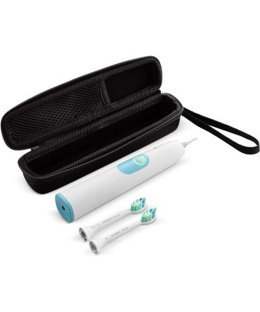 Caseling Hard Toothbrush Travel Case for Philips Sonicare Protective Clean 4100 & Sonicare 2 Series - Portable Holder with Carry Strap - Small Size - Ideal for Travel (1 Pack) - Buy Online on GoSupps.com